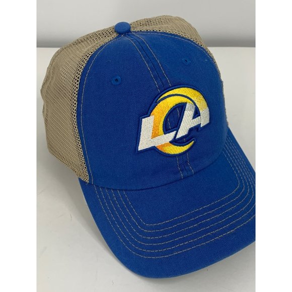 NFL 47 Brand Los Angeles Rams Blue Grey Logo NFL Football Cap NWT Trucker 6767 - Picture 2 of 12